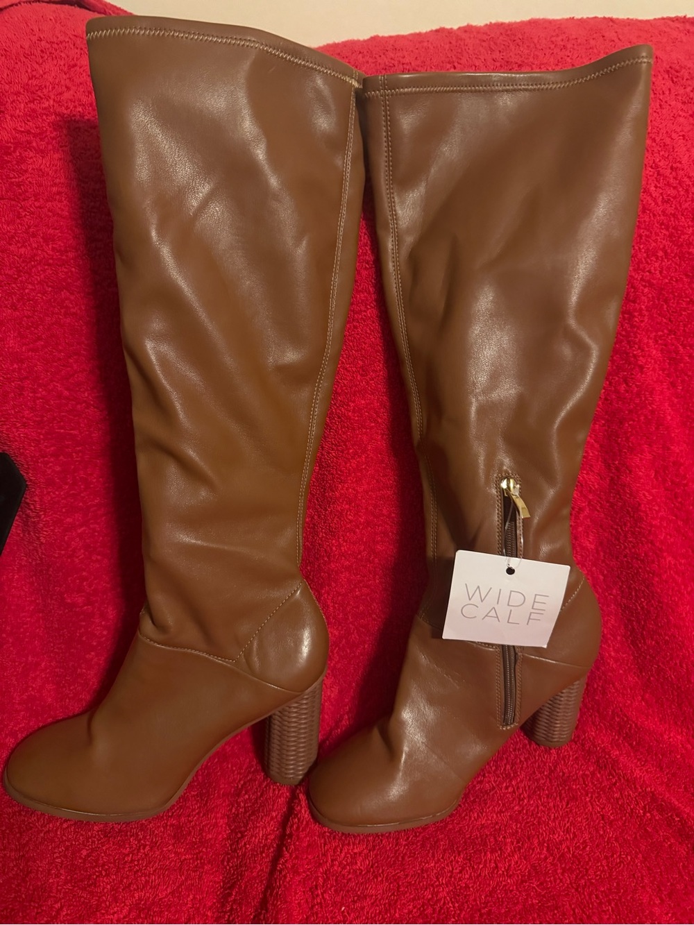 Franco Sarto Sz 8.5 Wide Calf Brown Knee-High Heeled Women's Boots NWT😊😊